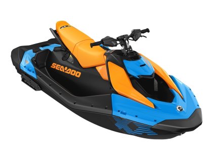 Sea Doo Spark Trixx 90 HP 3 Up iBR Gulfstream Blue : Orange Crush