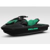 2026 Sea Doo GTI SE 170 + Tech Package, Audio, iDF, iBR Eclipse Black : Laguna Green left side OP.HR