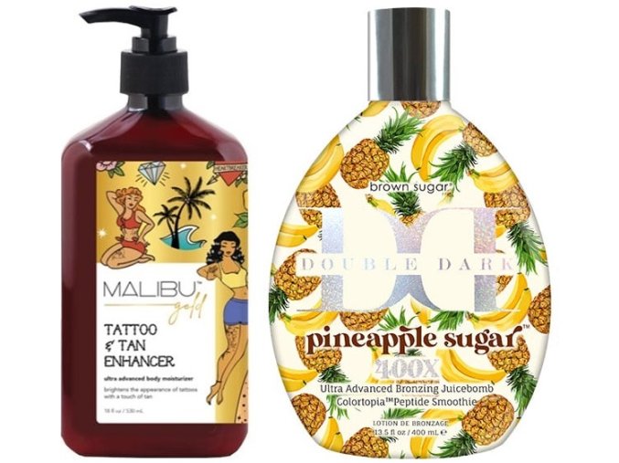Tan Incorporated Double Dark Pineapple Sugar Bronzer 400ml + hydratační krém s bronzerem Malibu Tan 530ml