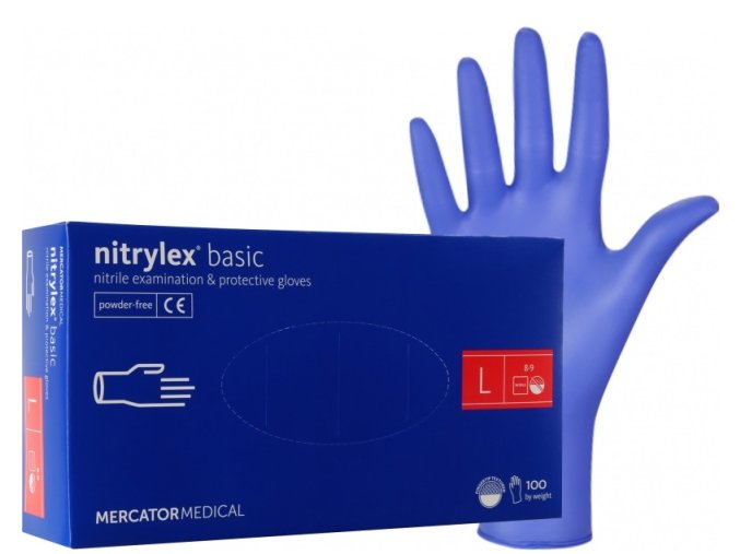 Nitrylex nitrilové rukavice 100 kusů. Velikost L
