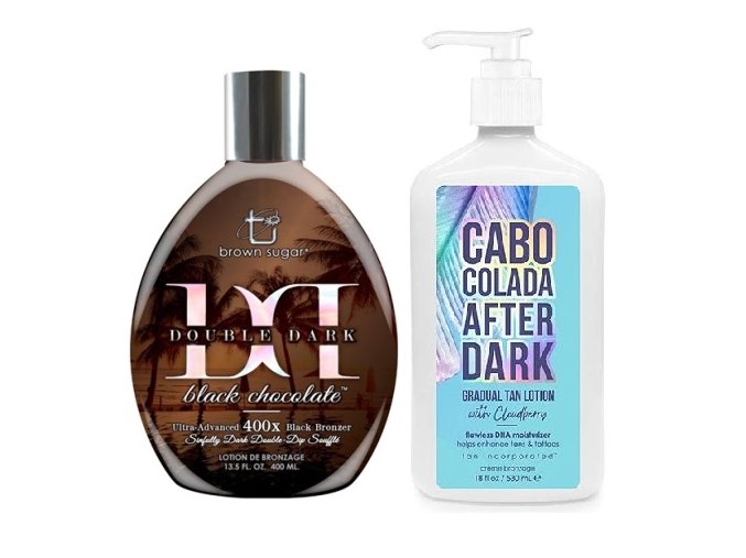 Tan Incorporated Double Dark Black Chocolate 400ml + Cabo Colada After Dark 530ml