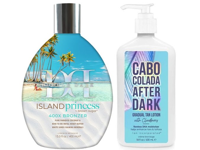 Tan Incorporated Double Dark Island Princess 400X Bronzer 400ml + Cabo Colada After Tan 530ml