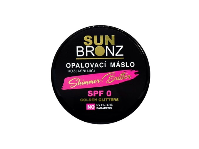 SUNBRONZ Opalovací tělové máslo s bronzerem a třpytivým efektem 100ml