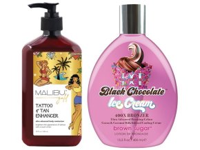 Tan Incorporated Black Chocolate Ice Cream 400X Bronzer 400ml + hydratační krém s bronzerem Malibu Gold 530ml