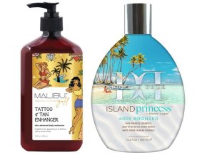 Tan Incorporated Double Dark Island Princess 400X Bronzer 400ml + hydratační krém s bronzerem Malibu Tan 530ml