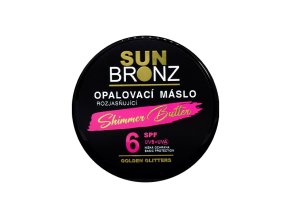 SUNBRONZ Opalovací tělové máslo s bronzerem a třpytivým efektem SPF 6 100ml