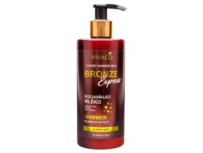 Bronze Express Rozjasňující tělové mléko se zlatými glitry 300ml