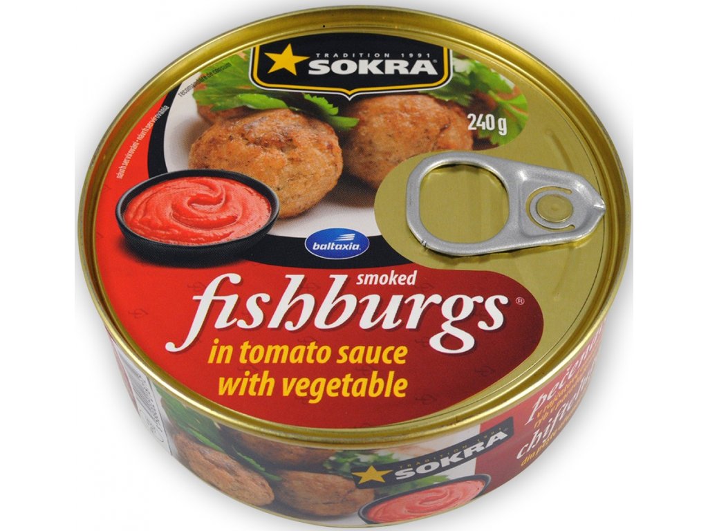 Pečenáče z uzených ryb v rajčatové omáčce se zeleninou 240g