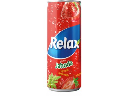 Relax 330ml limonáda Jahoda plech