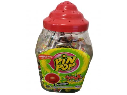 PIN POP lízátka SOUR 17g balení 100 kusů