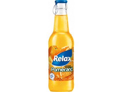 Relax 0,25L 100% Pomeranč SKLO