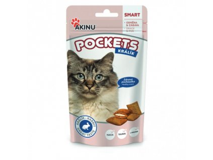 Akinu Pockets králičí polštářky pro kočky 40g