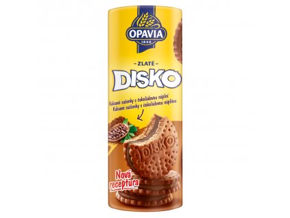 Opavia Zlaté Disko kakaové sušenky čokoládová náplň 169g
