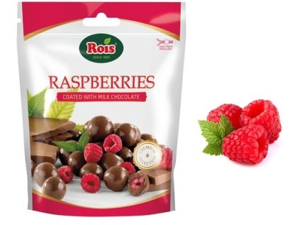 Maliny v mléčné čoko 100g