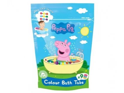 PEPPA PIG Colour Bath Tabs – doypack 9 x 16 g barvící tablety do koupele
