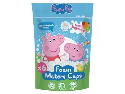 PEPPA PIG Foam Makers Caps – doypack 6 x 20 g pěnotvorné kapsle