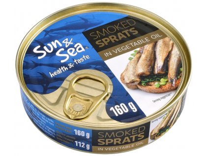 Uzené šproty v rostlinném oleji 160g