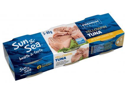 Tuňák ve slunečnicovém oleji 3x80g