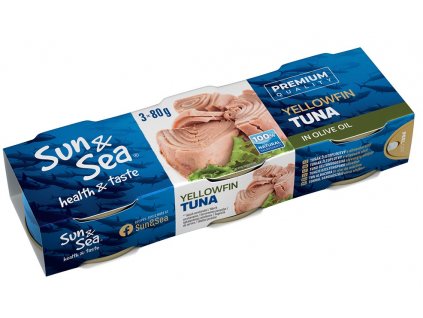 Tuňák ŽLUTOPLOUTVÝ v olivovém oleji 3x80g