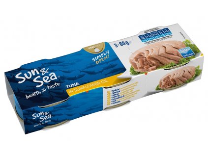 Tuňák ŽLUTOPLOUTVÝ ve slunečnicovém oleji 3x80g