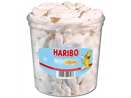 HARIBO WEISSE MÄUSE bílá myš 150 kusů