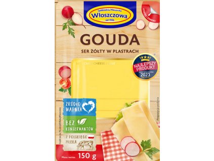 Plátkový sýr krájený gouda 150g