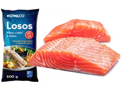 Losos gorbuša filet s kůží 500 g