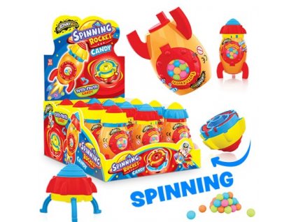 SPINNING ROCKET – hračka + mini dražé 5g