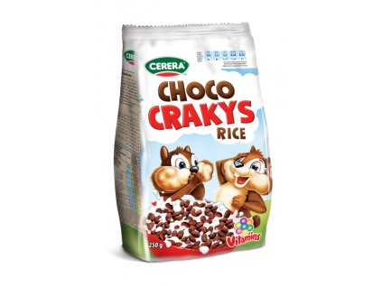 Choco crakys cereální čokoládová rýže v sáčku 250g