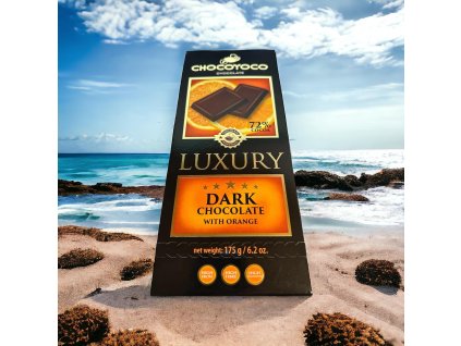 Luxury hořká čokoláda 72% s pomerančem 175g