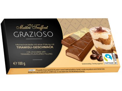 Grazioso mléčná čokoláda s tiramisu krémovou náplní 100g (8x12,5g)