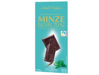 Hořká čokoláda 70% s mátovou příchutí 100g