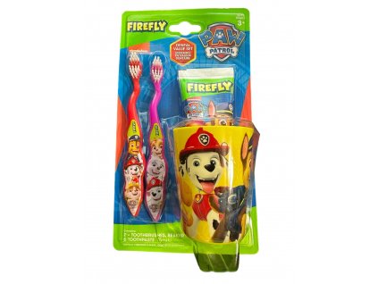 Paw Patrol Tlapková patrola zubní kartáček 2 kusy + zubní pasta 75 ml + kelímek