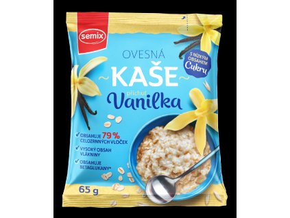 OVESNÁ KAŠE S VANILKOVOU PŘÍCHUTÍ S NÍZKÝM OBSAHEM CUKRU 65 G