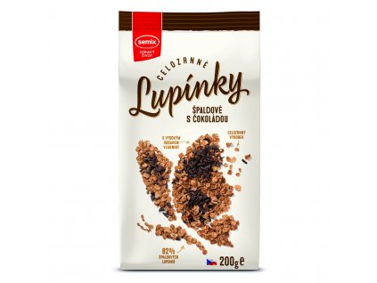 CELOZRNNÉ LUPÍNKY ŠPALDOVÉ S ČOKOLÁDOU 200 G