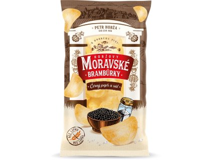 Moravské brambůrky černý pepř a sůl 175g