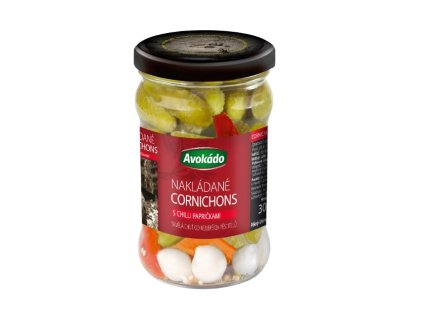 Avokado nakládané cornichons s chilli papričkami 300g