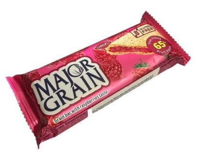 Obilná tyčinka Major Grain s drcenými malinami 40g