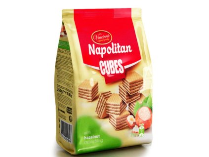 Napolitan cubes 250g hazelnut