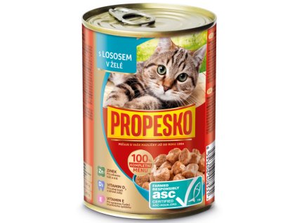 Propesko 415g kousky kočka s lososem v želé