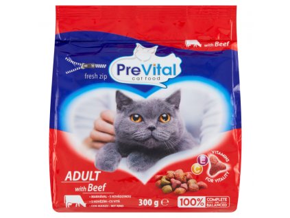 PreVital 0,3kg granule kočka hovězí se zeleninou