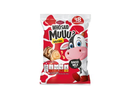 Oplatkové mini tyčinky Who said Muuu s příchutí pečeného mléka 200g