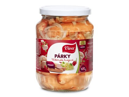 Vídeňské párky pikant ve sladkokyselém nálevu 670g