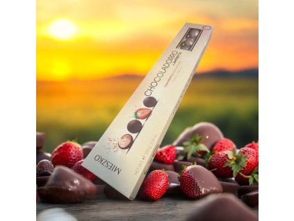Chocoladorro amoretta jahody a šumivé víno 100g