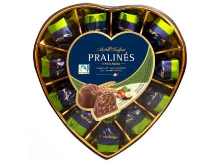 Pralinky mléčná čokoláda lískové oříšky & cereálie srdce 165g