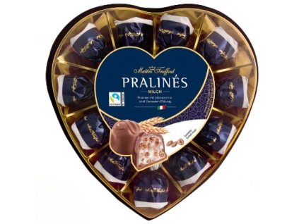 Pralinky mléčná čokoláda mléčná smetana & cereálie srdce 165g