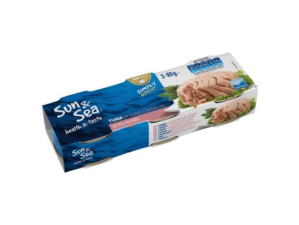 Tuňák ve slunečnicovém oleji s bylinkami 3x80g SUN&SEA