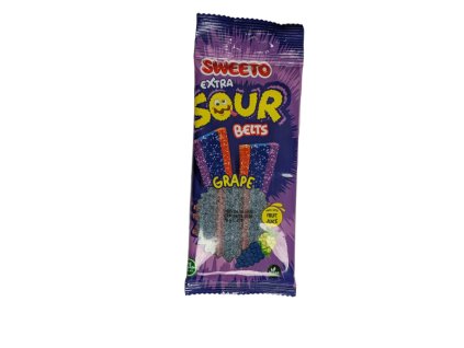 Sweeto želé kyselé pásky s hroznovou příchutí 75g