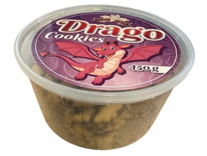 Cookies sušenky dóza 450g Drago máslové zdobené mléčnou čokoládou