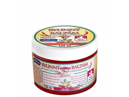 Bylinný balzám s kaštanem koňským 150 ml s chilli